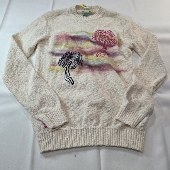 Scotch & Soda Sweaters - Scotch & Soda embroidered artwork boucle crew neck sweater S
